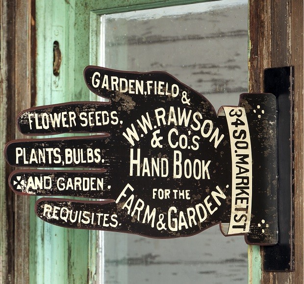 Whimsical Old Advertising Sign from Antique Farm House
