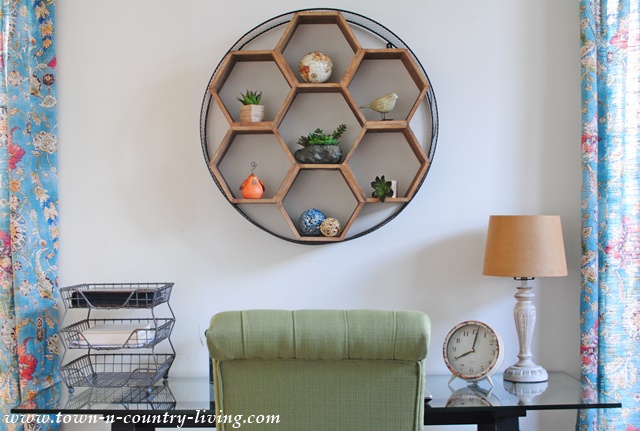 Honeycomb Shelf in Home Office