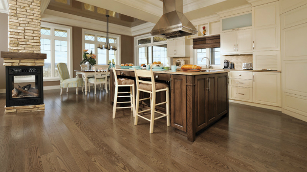 Wood flooring from GoHaus in the kitchen