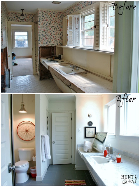 Boys Bathroom Makeover at Hunt and Host