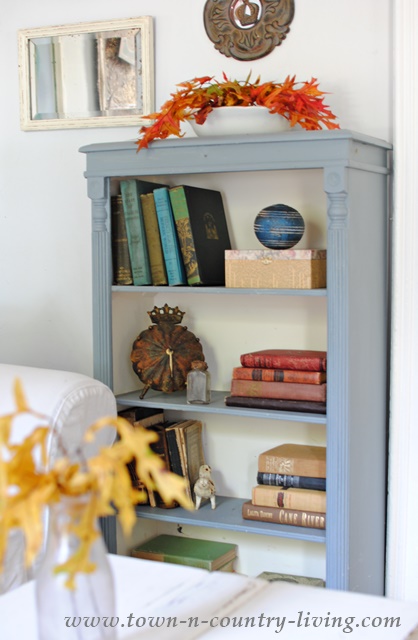 Fall Vignette with Vintage Books