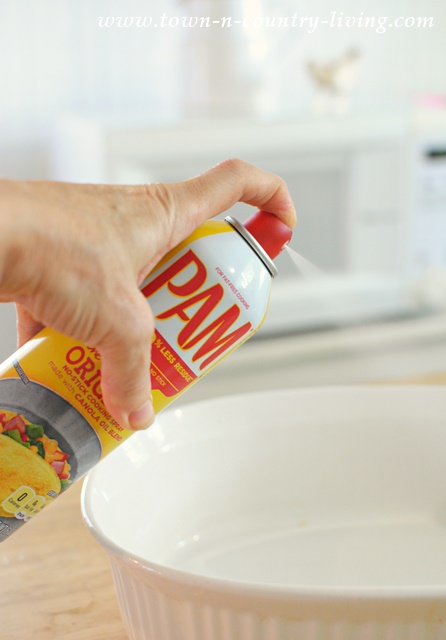 Use PAM Cooking Spray to grease your pots and pans