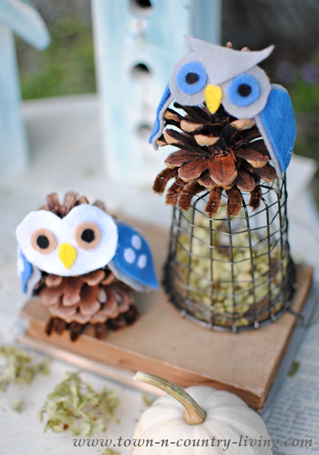 How to Make Pine Cone Owls