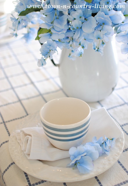 Blue and White Table Setting