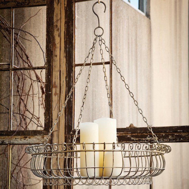 Hanging Wire Farmhouse Basket