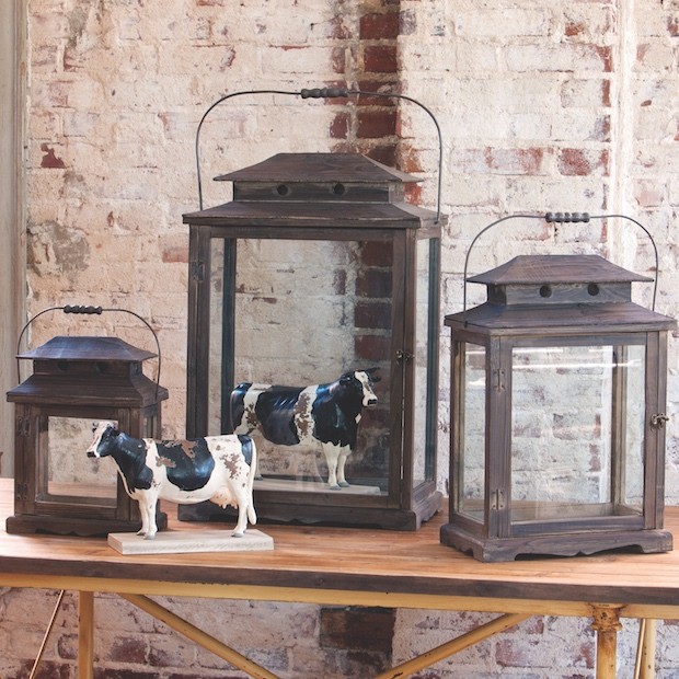 Lanterns made with Reclaimed Wood
