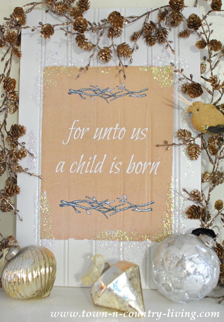Free Christmas Printable. For Unto Us a Child is Born