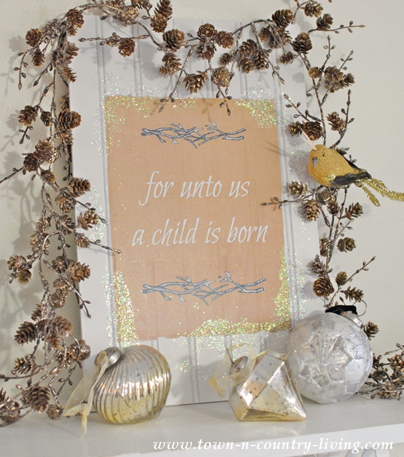 Free Christmas Printable. For Unto Us a Child is Born